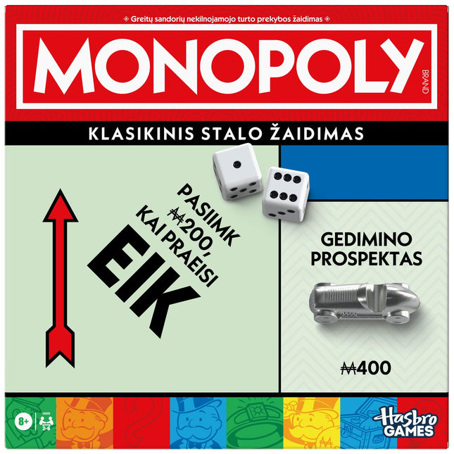 MONOPOLY desková hra klasická edice v litevštině