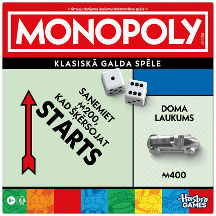 MONOPOLY klasická desková hra v lotyštině