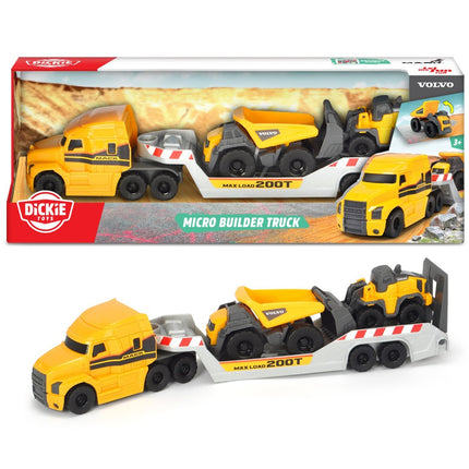 Mack/Volvo tahač se stavebními vozidly
