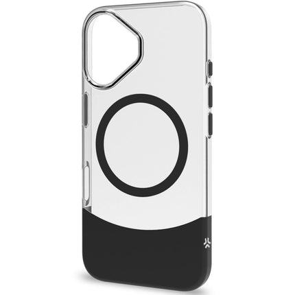 Magdual pouzdro kompatibilní s MagSafe iPhone 16, černá + průhledná