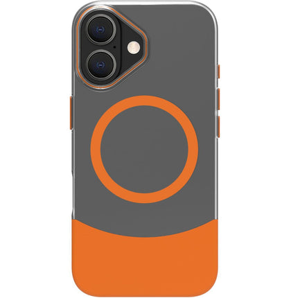 Magdual pouzdro kompatibilní s MagSafe iPhone 16, oranžová + průhledná