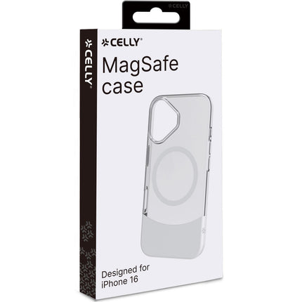 Magdual MagSafe kompatible Hülle iPhone 16 Weiß + Transparent