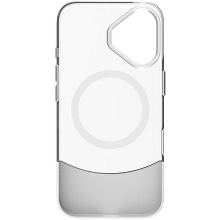 Magdual MagSafe kompatible Hülle iPhone 16 Weiß + Transparent