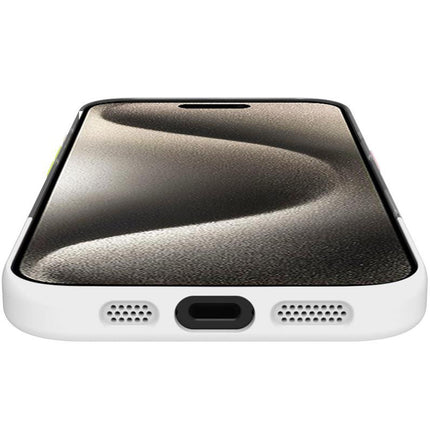 Magdual MagSafe kompatible Hülle iPhone 16 Weiß + Transparent