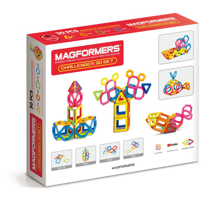 Magformers Magnet Constructor Set Challenger, 30 Pcs