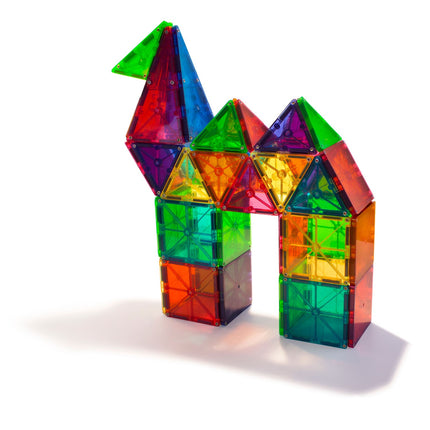 Magna-Tiles magnetické stavební dlaždice Clear Colors, 100 dílků
