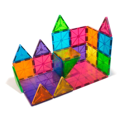 Magna-Tiles magnetické stavební dlaždice Clear Colors, 32 dílků