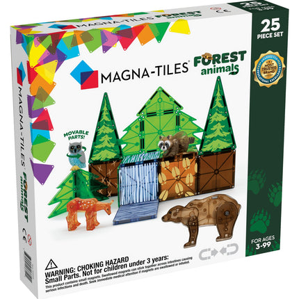 Magna-Tiles magnetické stavební dlaždice Forest Animals, 25 dílků