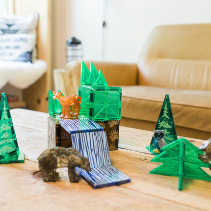 Magna-Tiles magnetické stavební dlaždice Forest Animals, 25 dílků