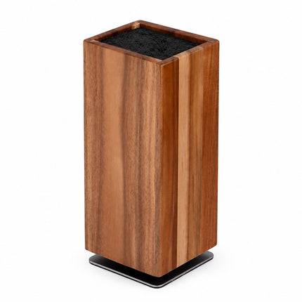 Magnetic Acacia Wood Knife Block with Bristle Insert