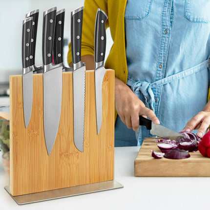 Magnetischer Bambusmesserblock – Beidseitig verwendbarer Halter