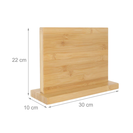 Magnetický bambusový blok na nože – oboustranný, stabilní stojan
