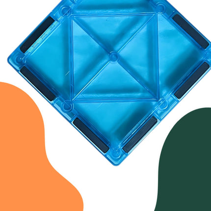 Magnetické stavební kostky – 100 dílků, geometrické tvary