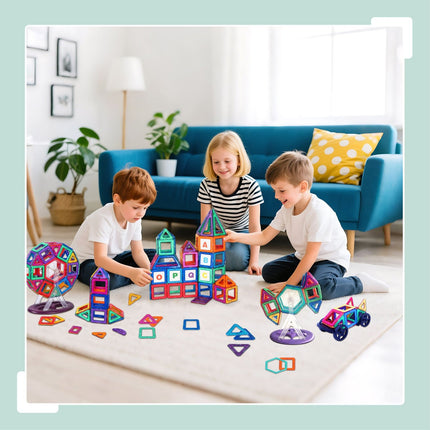 Magnetic Building Blocks Set for Kids – 100 Pieces