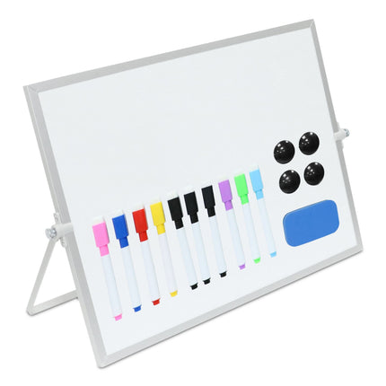 Magnetická stolní tabule, oboustranná, 10 fixů