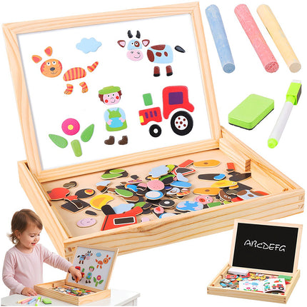 Magnetische doppelseitige Lerntafel, 108 Teile