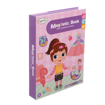 Magnetická oblékací kniha puzzle pro děti, 51 dílků