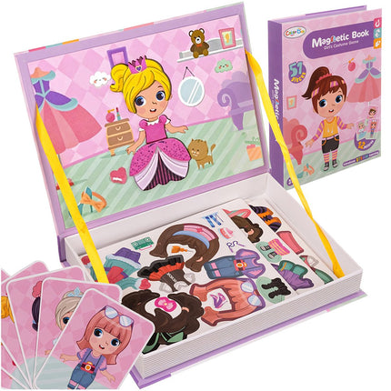 Magnetická oblékací kniha puzzle pro děti, 51 dílků