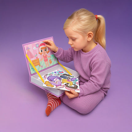 Magnetická oblékací kniha puzzle pro děti, 51 dílků