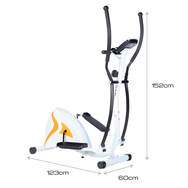 Magnetický eliptický trenažér, bílá, domácí fitness vybavení
