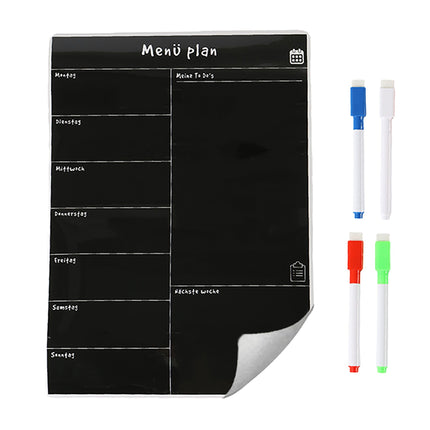 Magnetischer Kühlschrank-Speiseplaner, Wochenplaner, abwischbare Oberfläche