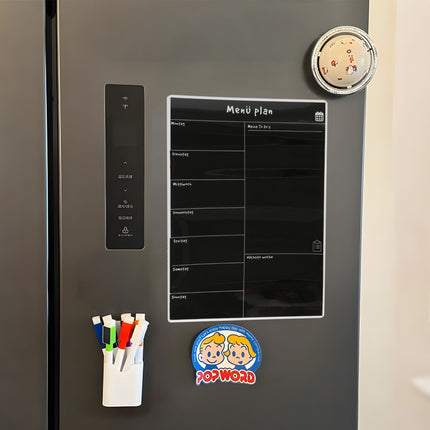 Magnetischer Kühlschrank-Speiseplaner, Wochenplaner, abwischbare Oberfläche
