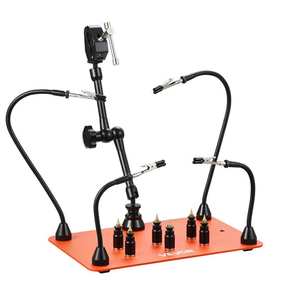 Magnetic Helping Hands Soldering Station – 4 Arms, Hot Air Holder