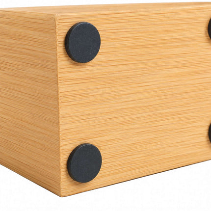 Magnetic Knife Block with Utensil Holder, Bamboo, Natural