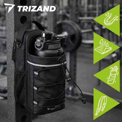 Magnetická sportovní taška 4.5L – organizér do posilovny s držákem láhve