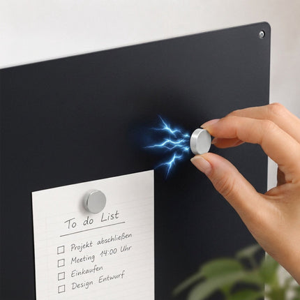 Magnetic Steel Wall Board, 50x30 cm – Chalk Markers Included