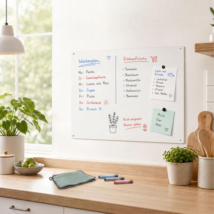 Magnetic Steel White Board, 50x100 cm, Wipe-Clean Surface