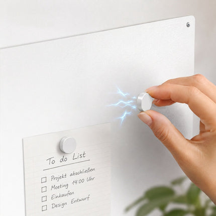 Magnetic Steel White Board, 50x30 cm, Wipe-Clean Surface