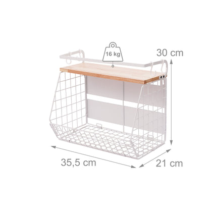 Magnetisches Wand-Obstkorbregal, 2er-Pack