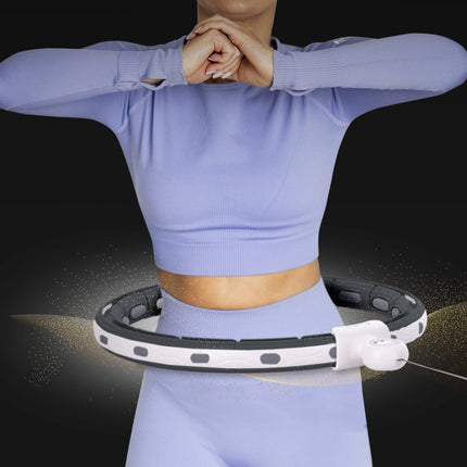 Magnetický zátěžový hula hoop s počítadlem, černá