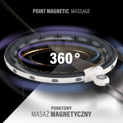 Magnetický zátěžový hula hoop s počítadlem, černá