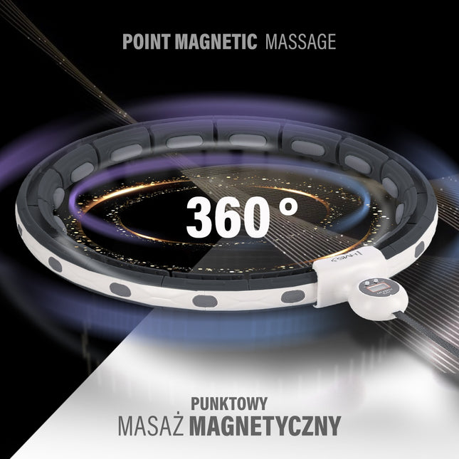 Magnetický zátěžový hula hoop s počítadlem, černá