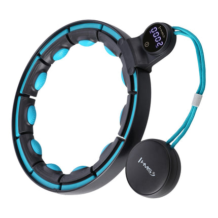 Magnetický zátěžový hula hoop s počítadlem, černá/tyrkysová