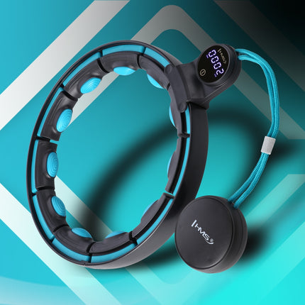 Magnetický zátěžový hula hoop s počítadlem, černá/tyrkysová