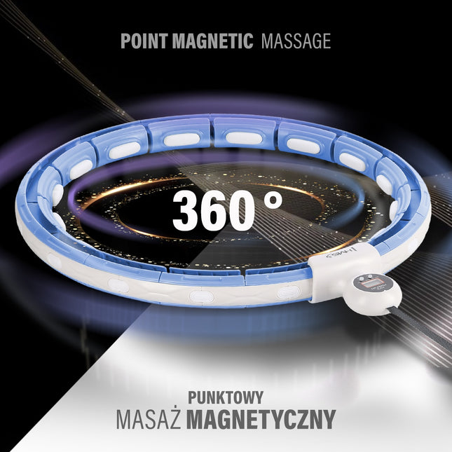 Magnetische verzwaarde hulahoep met teller, blauw