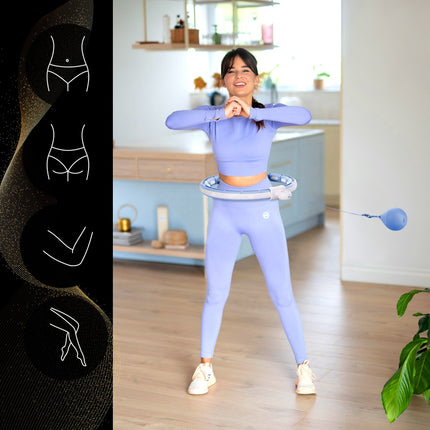Magnetic Weighted Hula Hoop with Counter, Blue