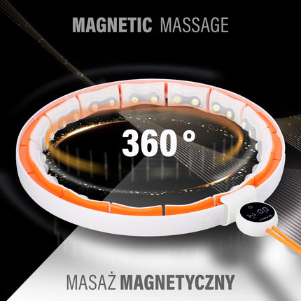 Magnetický zátěžový hula hoop s počítadlem a zeštíhlujícím pásem
