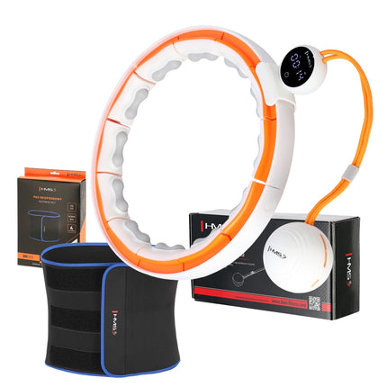 Magnetický zátěžový hula hoop s počítadlem a zeštíhlujícím pásem