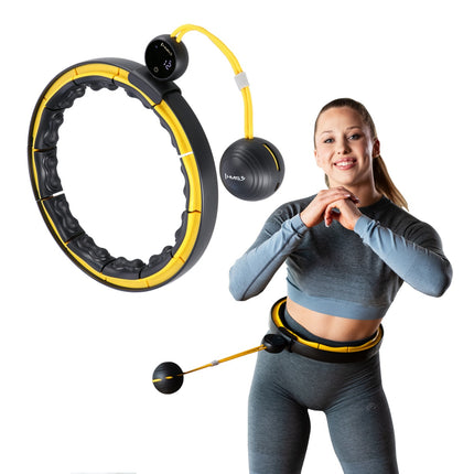 Magnetický zátěžový hula hoop s počítadlem a zeštíhlujícím pásem