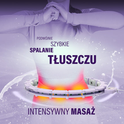 Magnetický zátěžový hula hoop s počítadlem, fialová