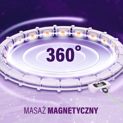 Magnetický zátěžový hula hoop s počítadlem, fialová