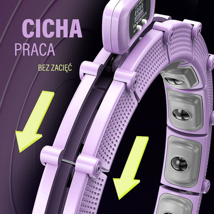 Magnetický zátěžový hula hoop s počítadlem, fialová