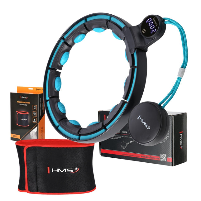 Magnetický zátěžový hula hoop s počítadlem a oporou pasu