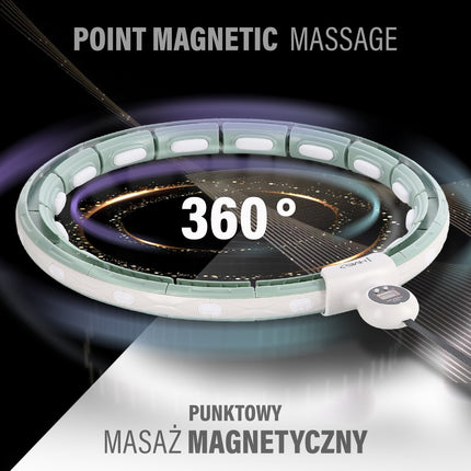 Magnetický zátěžový hula hoop s počítadlem a oporou pasu