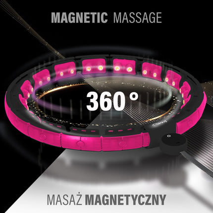 Magnetický zátěžový hula hoop s počítadlem a oporou pasu