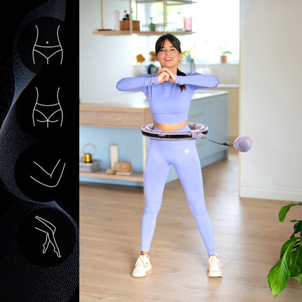 Magnetický zátěžový hula hoop s počítadlem a oporou pasu